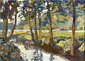 landscape with horse cart - Lenkowski