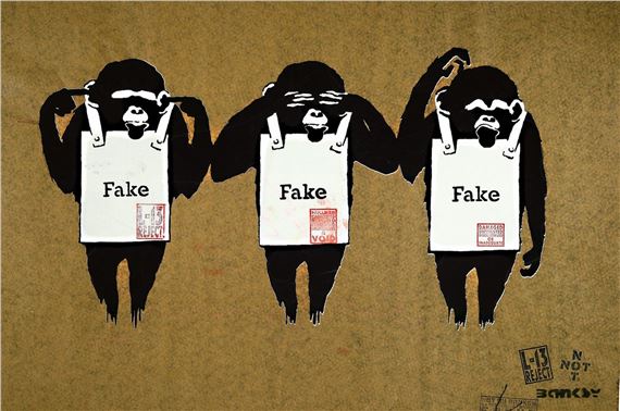 Not Banksy | hear not, see not, think not | MutualArt 