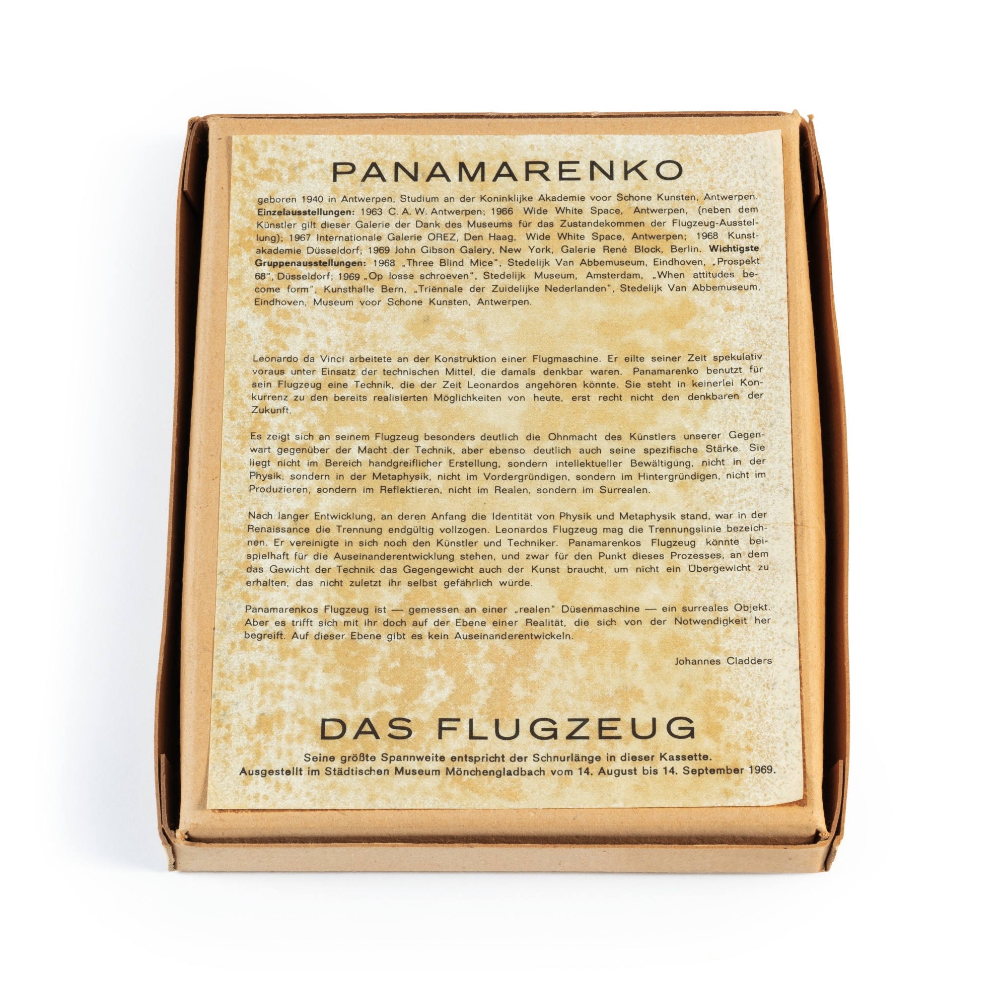 Artwork by Panamarenko, Das Flugzeug, Made of Letterpress on paper, printed cardboard and hemp string