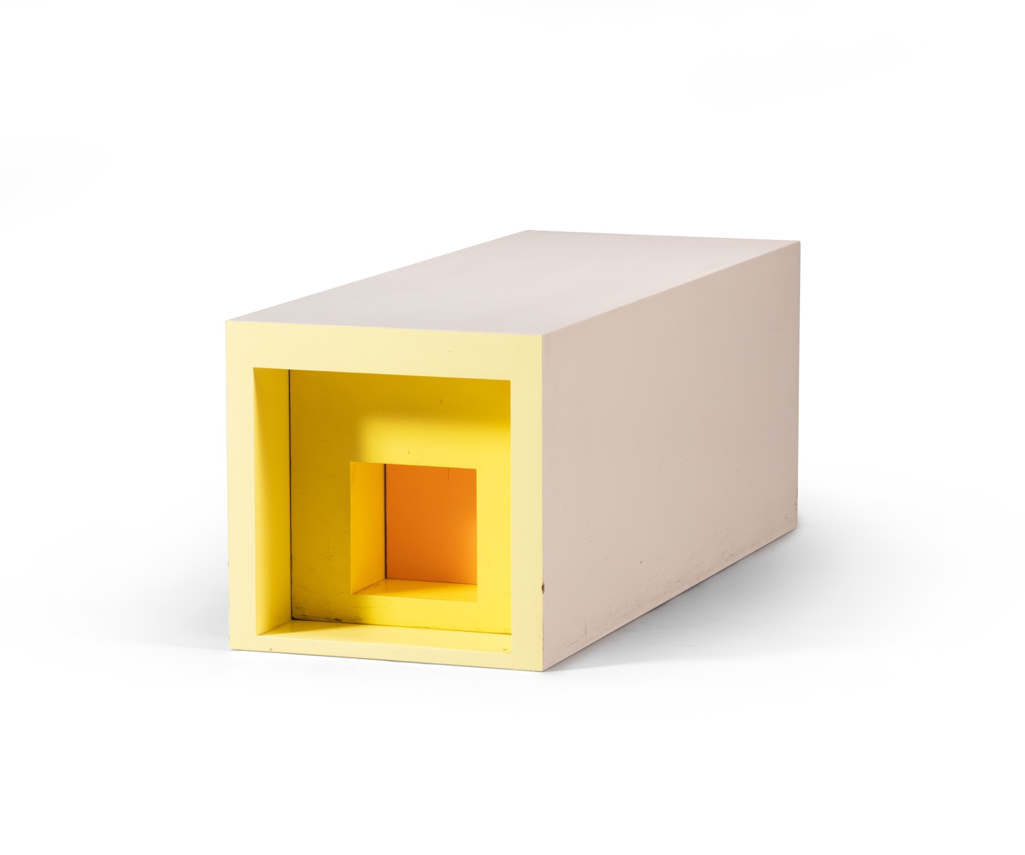 Artwork by Yuko Shiraishi, Words of colour (bench), Made of painted wood