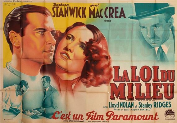 LA LOI DU MILIEU / INTERNES CAN'T TAKE MONEY by Jacques Bonneaud, 1937