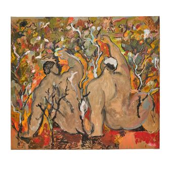Two Lazy Painters by Sandro Chia, 1982