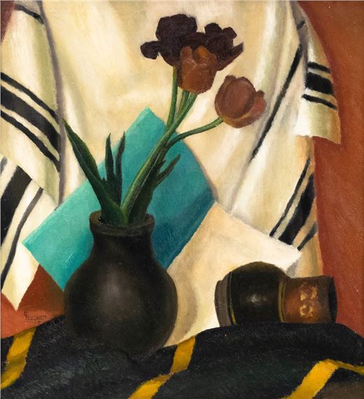 Still Life with Flowers and Pot by Ion Theodorescu Sion, 1927
