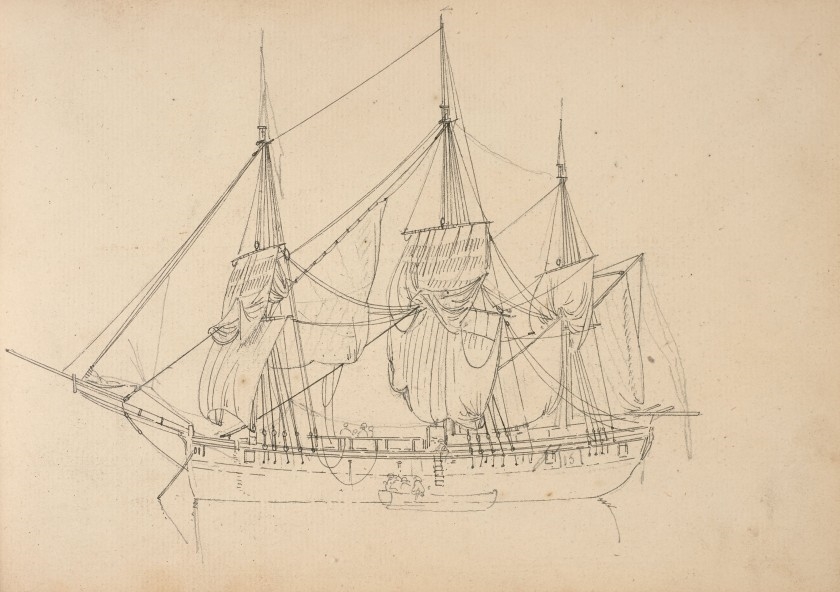 Antoine Roux | Etudes de marins, pécheurs, différents navires et ...