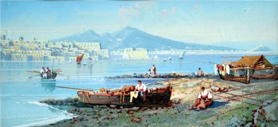 Pescatori sull'arenile by Maria Gianni