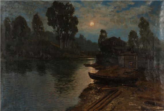 Moonlight over lake by Eugen Taube