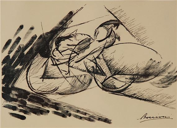 Schnelligkeit by Umberto Boccioni, 1914