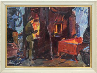 By the blast furnace - Konstantin Alexandrovich Popov