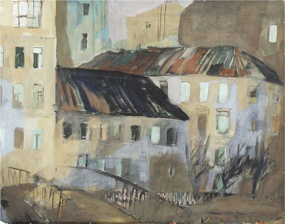 Leningrad landscape by Alexander Mikhailovich Tauber