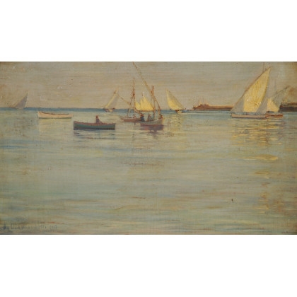 Artwork by Ida Magliocchetti, Marina, Made of oil on panel