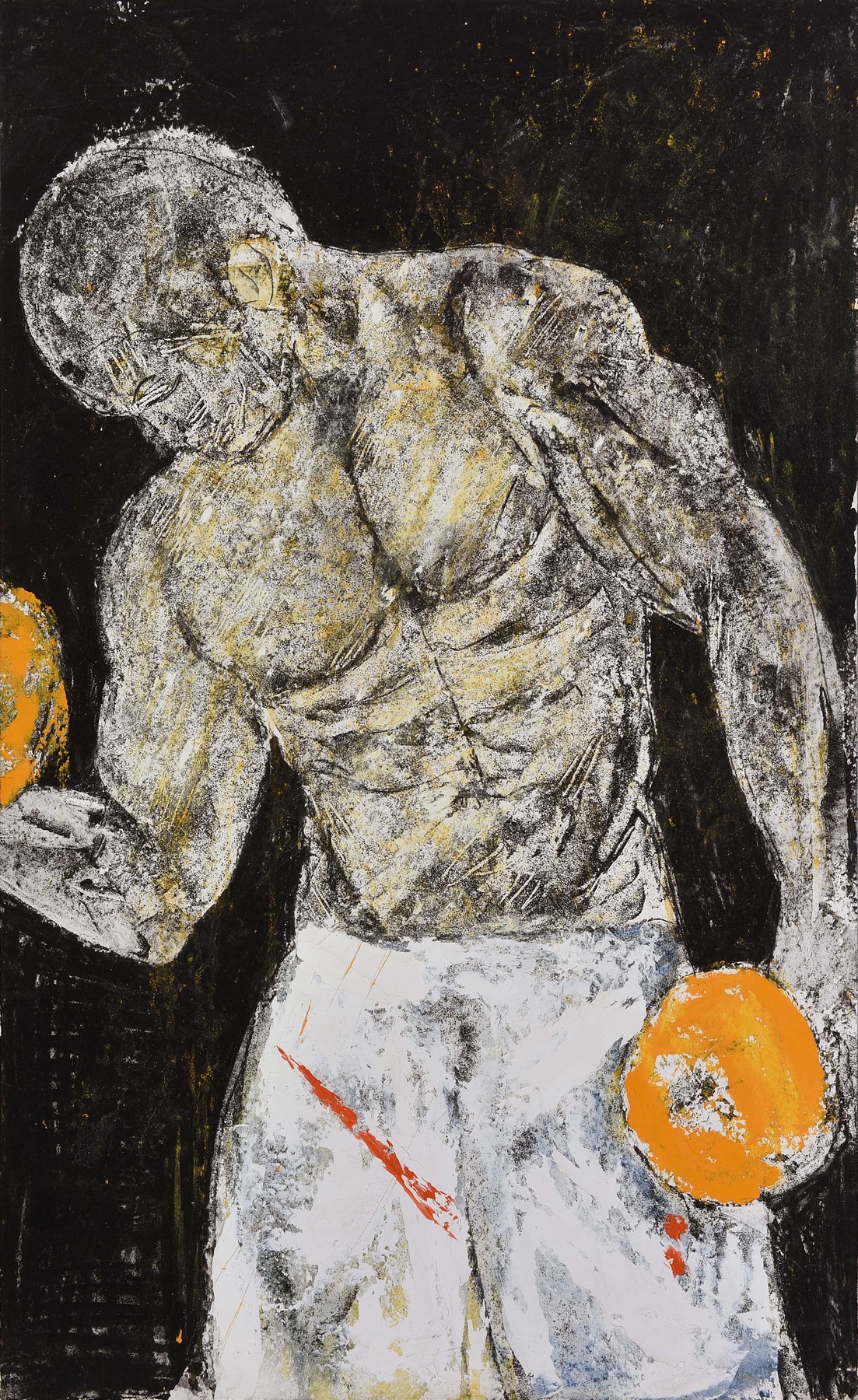 Artwork by Al Kadiri, The Boxer, Made of Oil on board