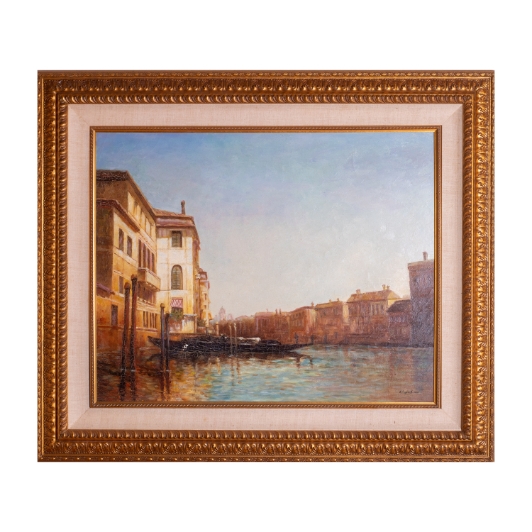 Artwork by A. Surikov, Beheusur (Venice Canal Scene), Made of Oil on canvas