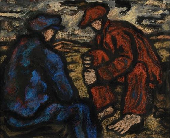 Deux marins dans la grève by Jacques Godin, 1993