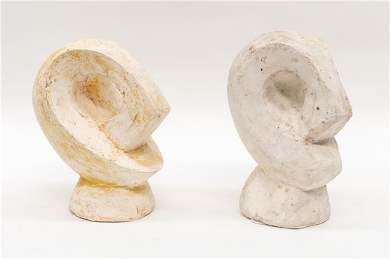 abstract plaster sculptures