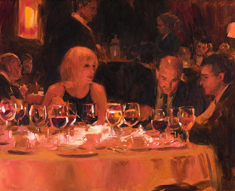 Artwork by Paul Oxborough, #5 Wineglass, Made of oil on canvas