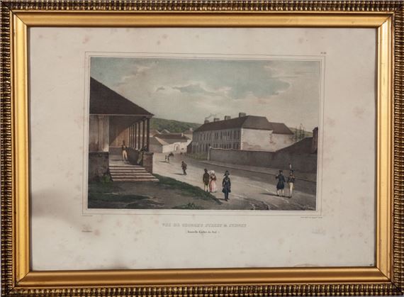Vue de George's Street à Sydney by Louis Auguste de Sainson, Victor Adam, Alexis Nicolas Noël