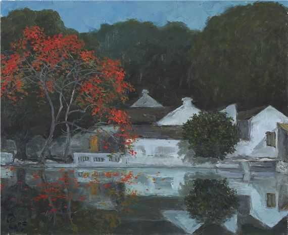 Pham Luan | Red Leaves over West Lake (1995) | MutualArt