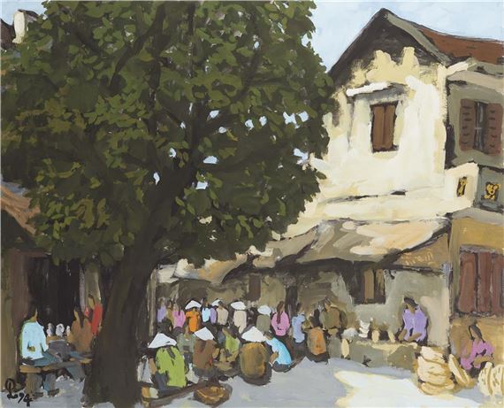 Pham Luan | Market Street Scene (1994) | MutualArt