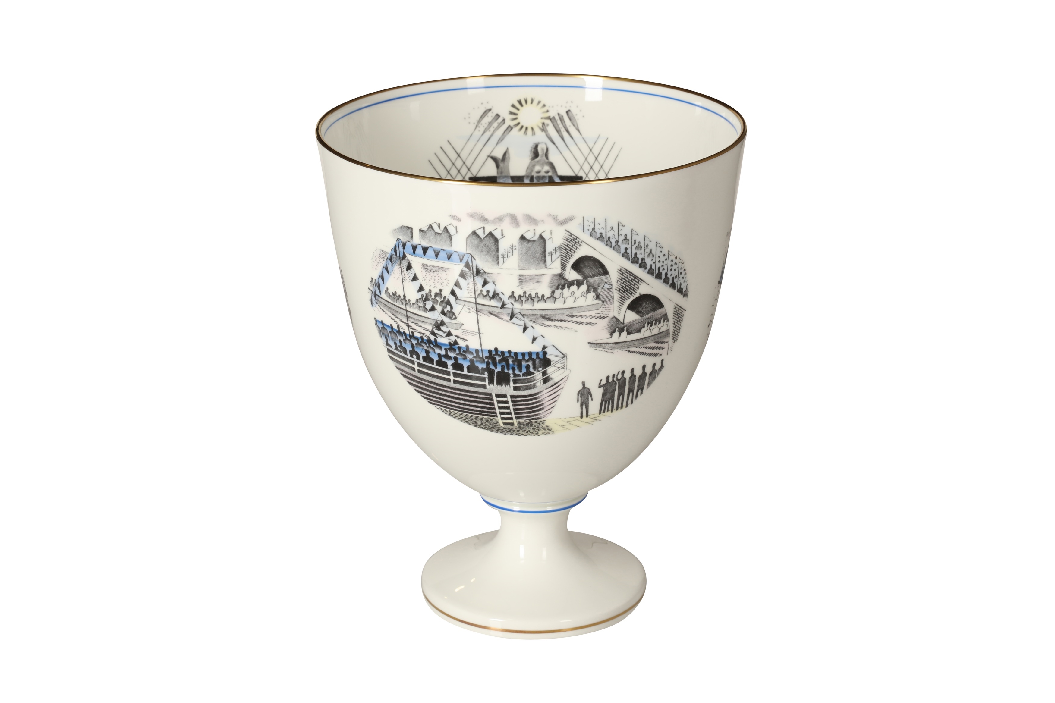 Eric Ravilious | A BOAT RACE TROPHY VASE (1937) | MutualArt