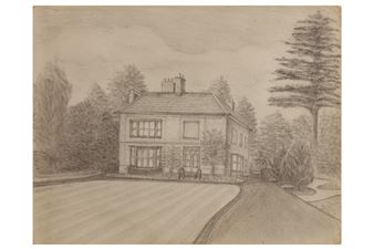 Blaby Mill; Portrait of the wife of the owner of Blaby Mill; Four studies of tame pigeons - Alfred Merry of Blaby