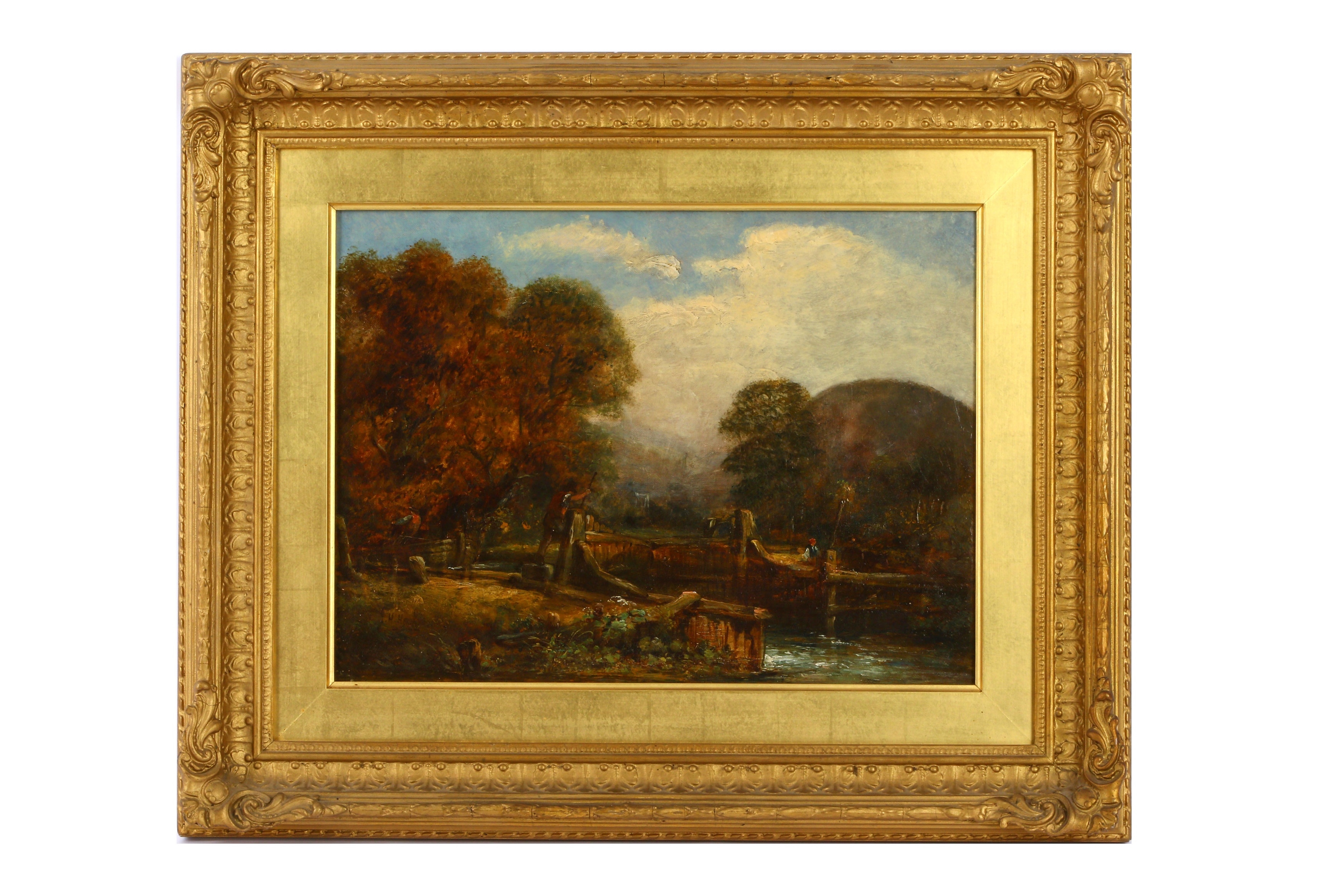 Artwork by Joseph Haslam Hawkesworth, The lock, Made of oil on canvas