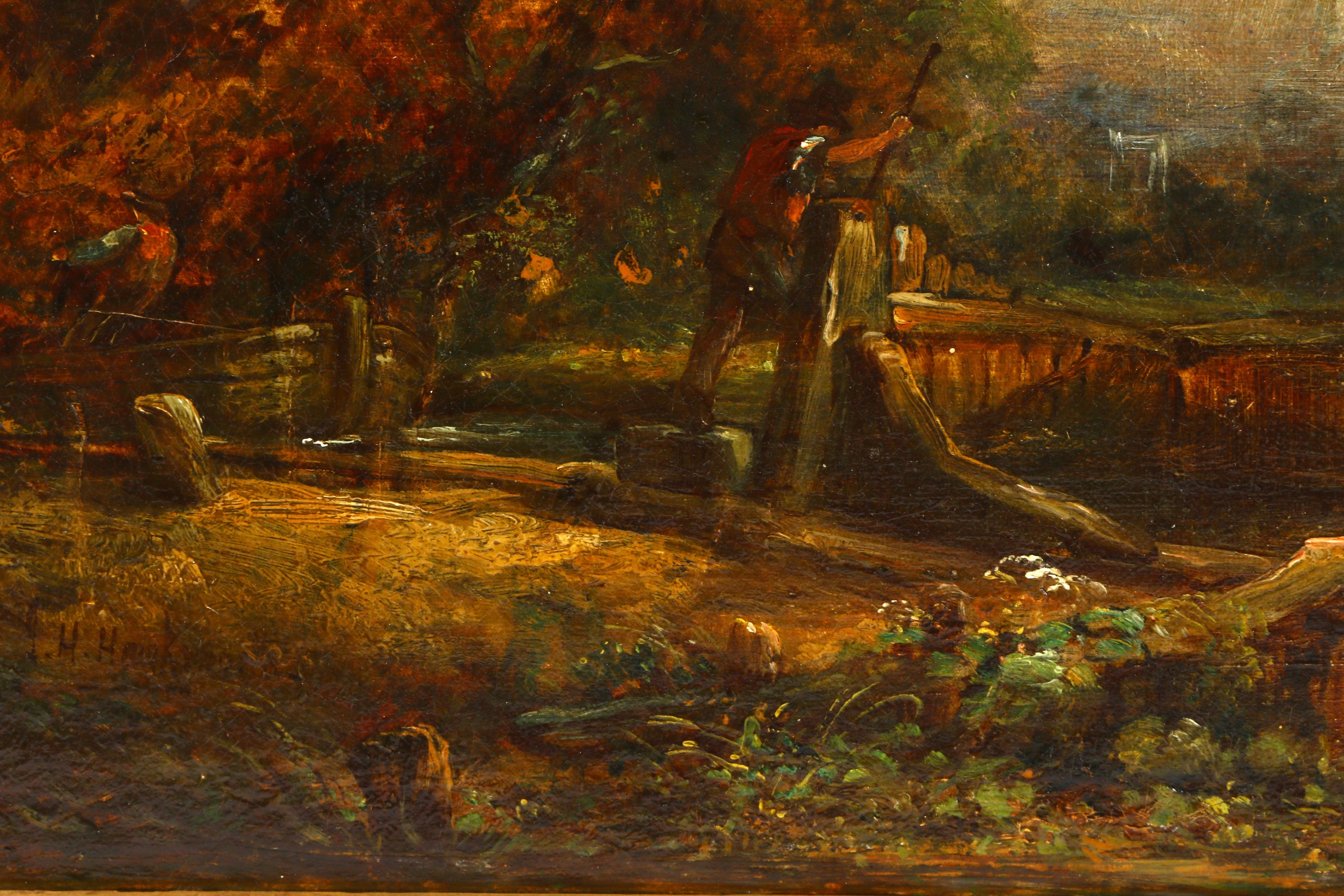 Artwork by Joseph Haslam Hawkesworth, The lock, Made of oil on canvas