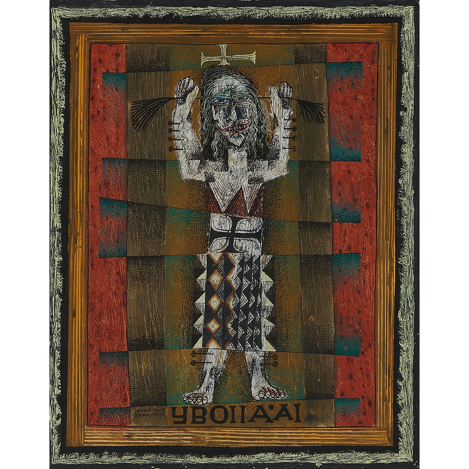 Artwork by Edward John Stevens Jr., The Death Doll, Made of gouache on paper