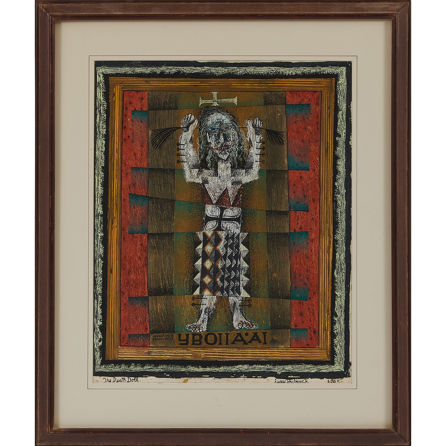 Artwork by Edward John Stevens Jr., The Death Doll, Made of gouache on paper