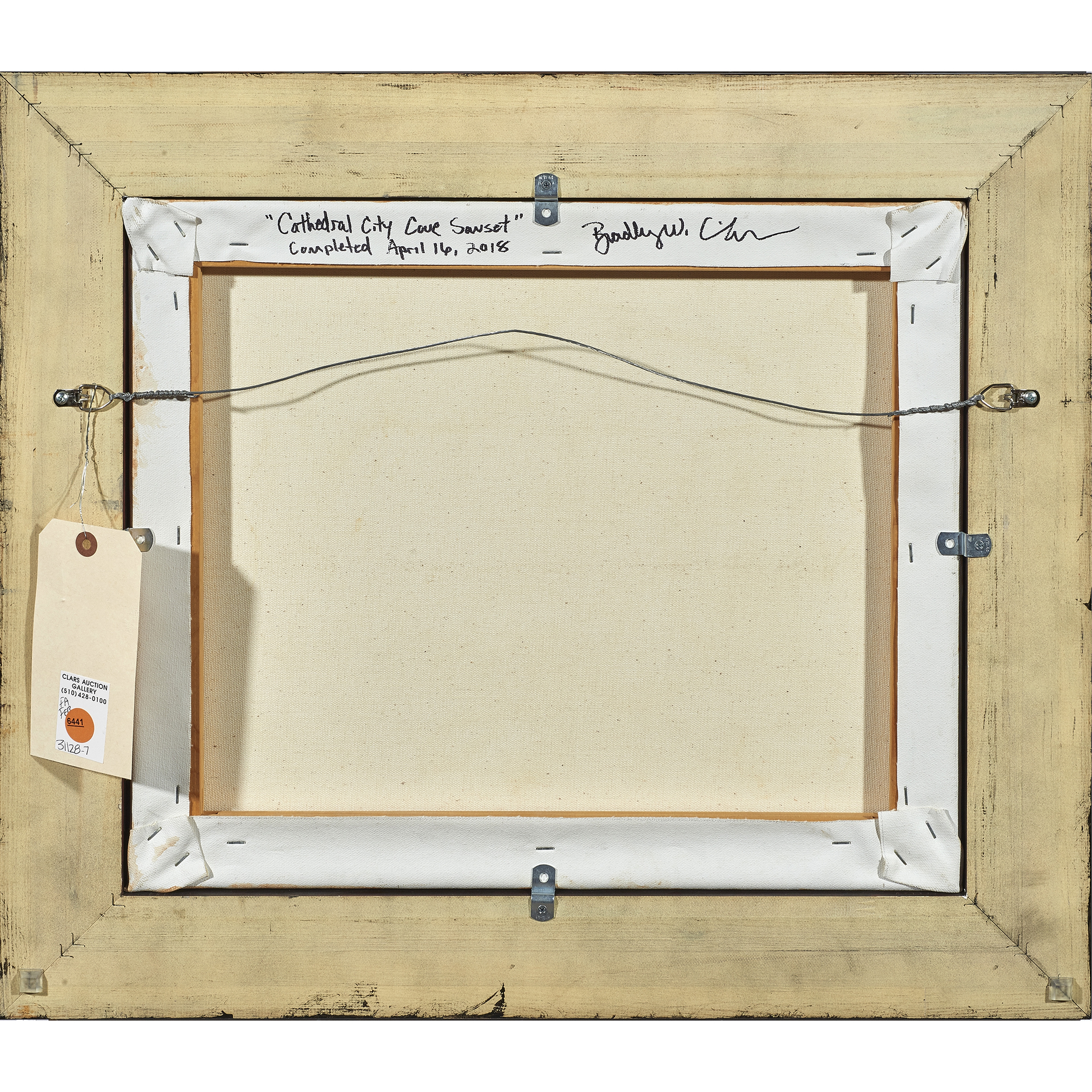 Artwork by Bradley W. Giles, Cathedral City Cove Sunset, Made of oil on canvas