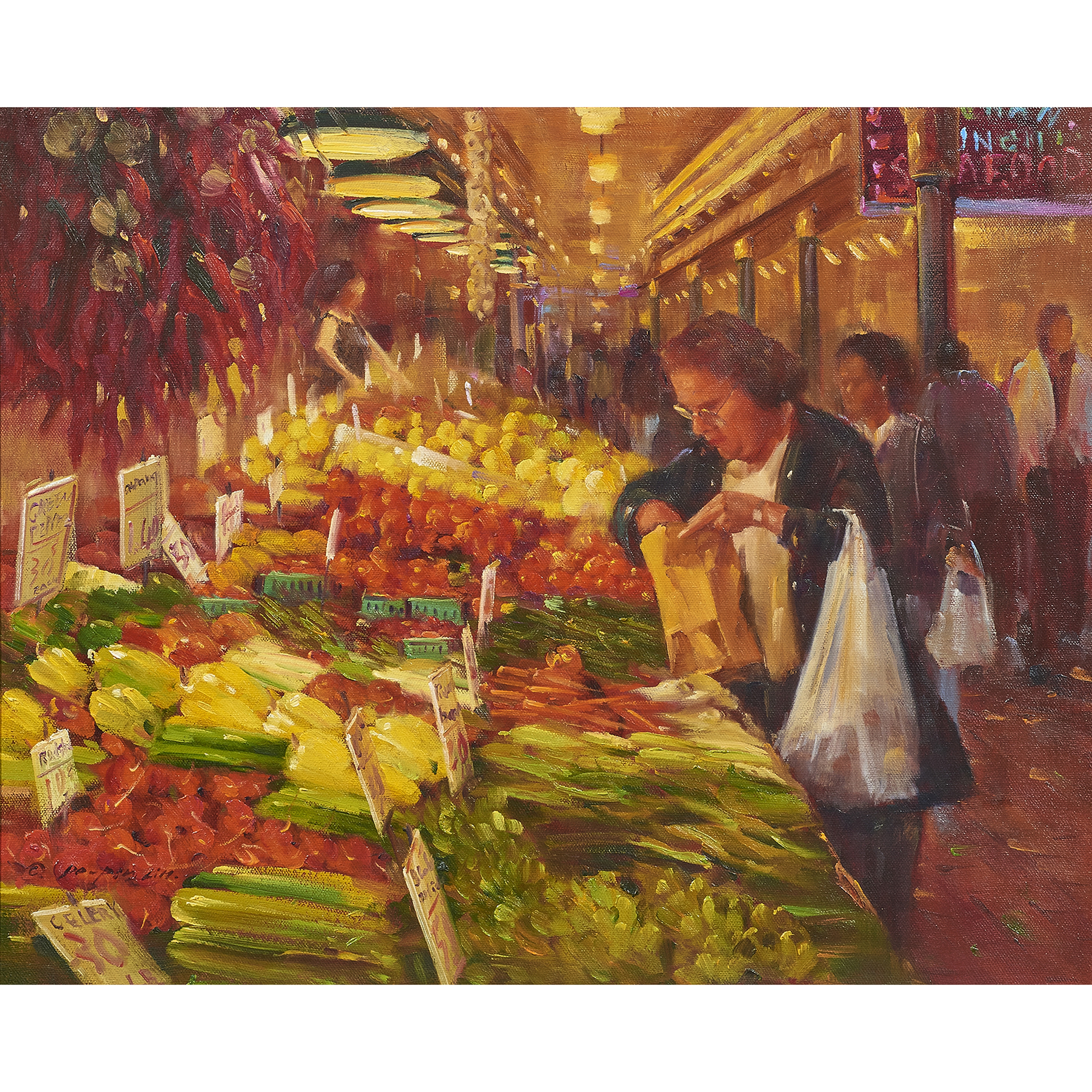 Artwork by Po Pin Lin, Taking a Handful, Made of oil on canvas