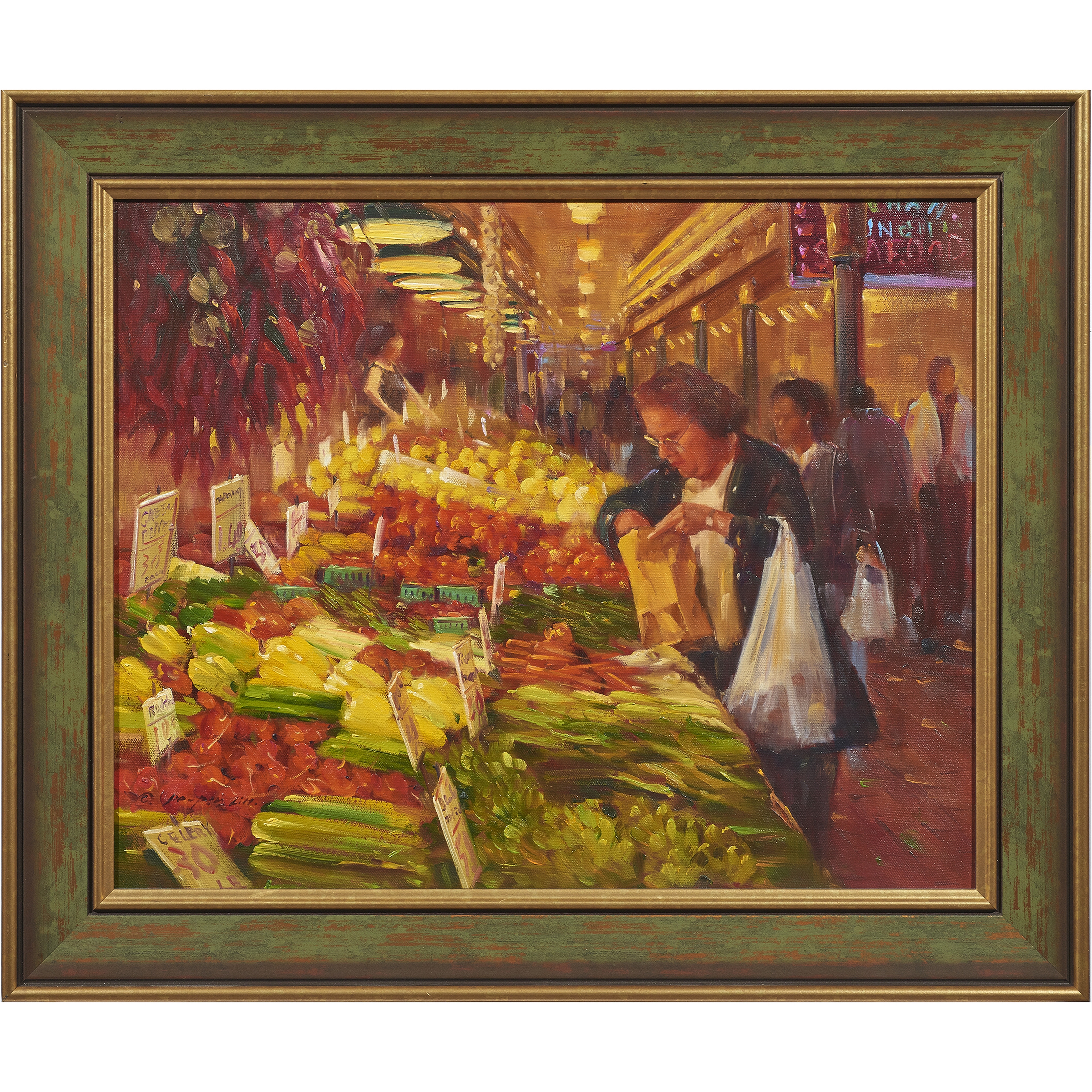 Artwork by Po Pin Lin, Taking a Handful, Made of oil on canvas