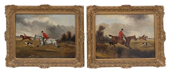 Two works: Hunting Scene (2) by Alfred Wheeler