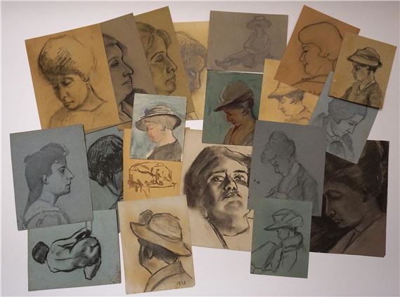 Twenty Works: Représentant principalement des portraits de femmes by Mary Antoinette Amennecier