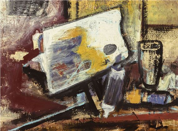 Moonshine; At the farm house; Still Life with painter's palette by Floris Jespers, 1930