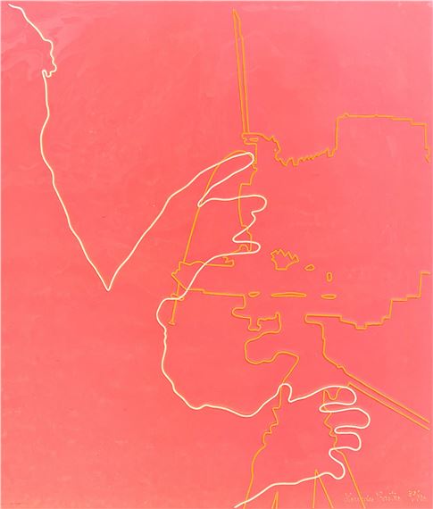 A photographer and a camera by Lourdes Castro, 1970