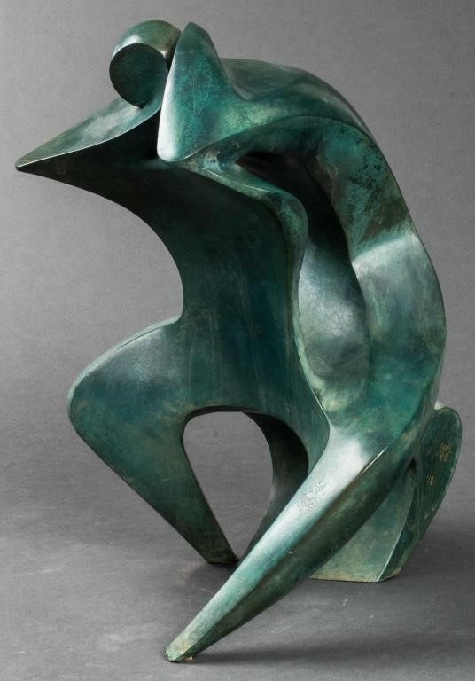 Haim Azuz | stylized figure seated in chair | MutualArt