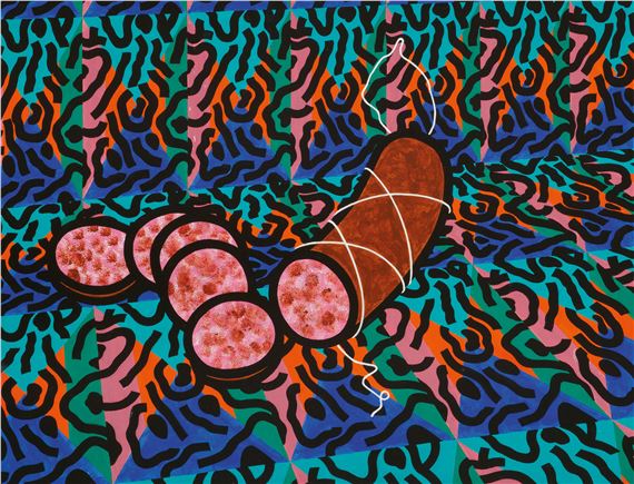 Sausage by Patrick Caulfield, 1977, Painted in 1977