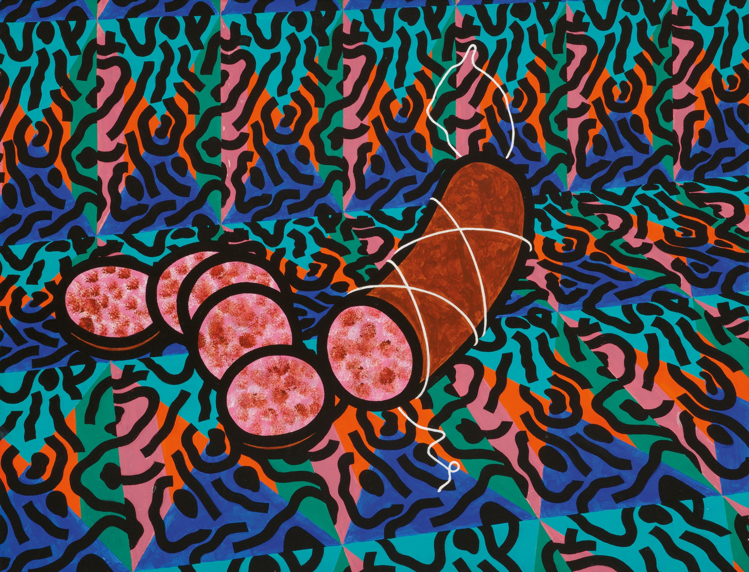 Artwork by Patrick Caulfield, Sausage, Made of acrylic on board