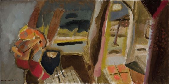 Cottage Interior, Evening by Ivon Hitchens, Painted circa 1938