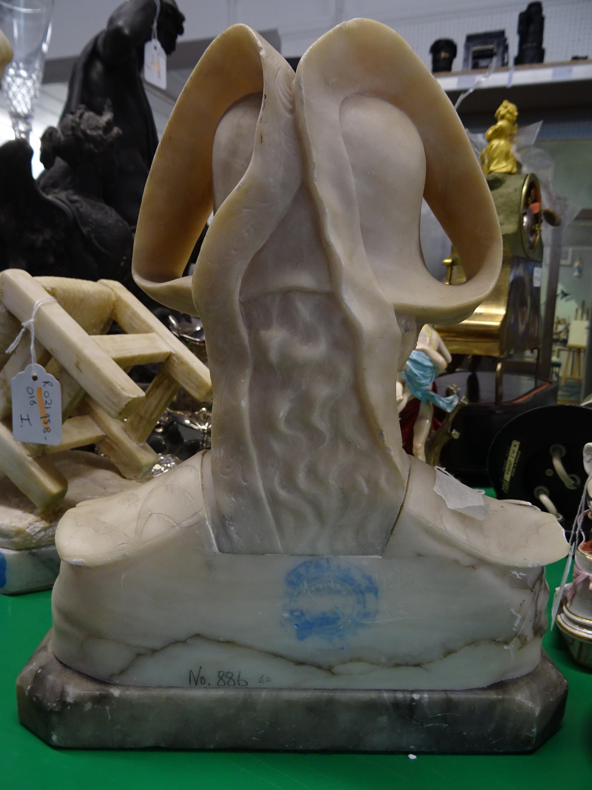 Artwork by Alberto Cambi, Bust of a girl, Made of alabaster