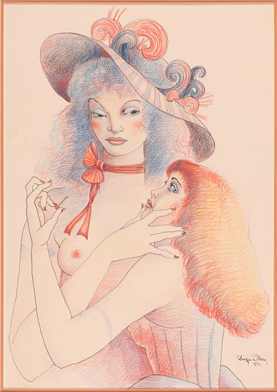 Femme au chapeau by Denyse Willem, 1976