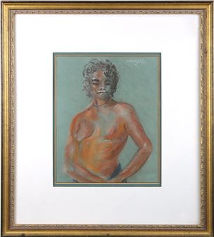 Wrapped Model with Short Hair - Laura Morrison Lengyel