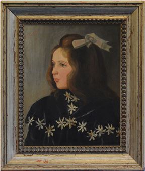 Ritratto di bambina con fiocco tra i capelli - T. Greco