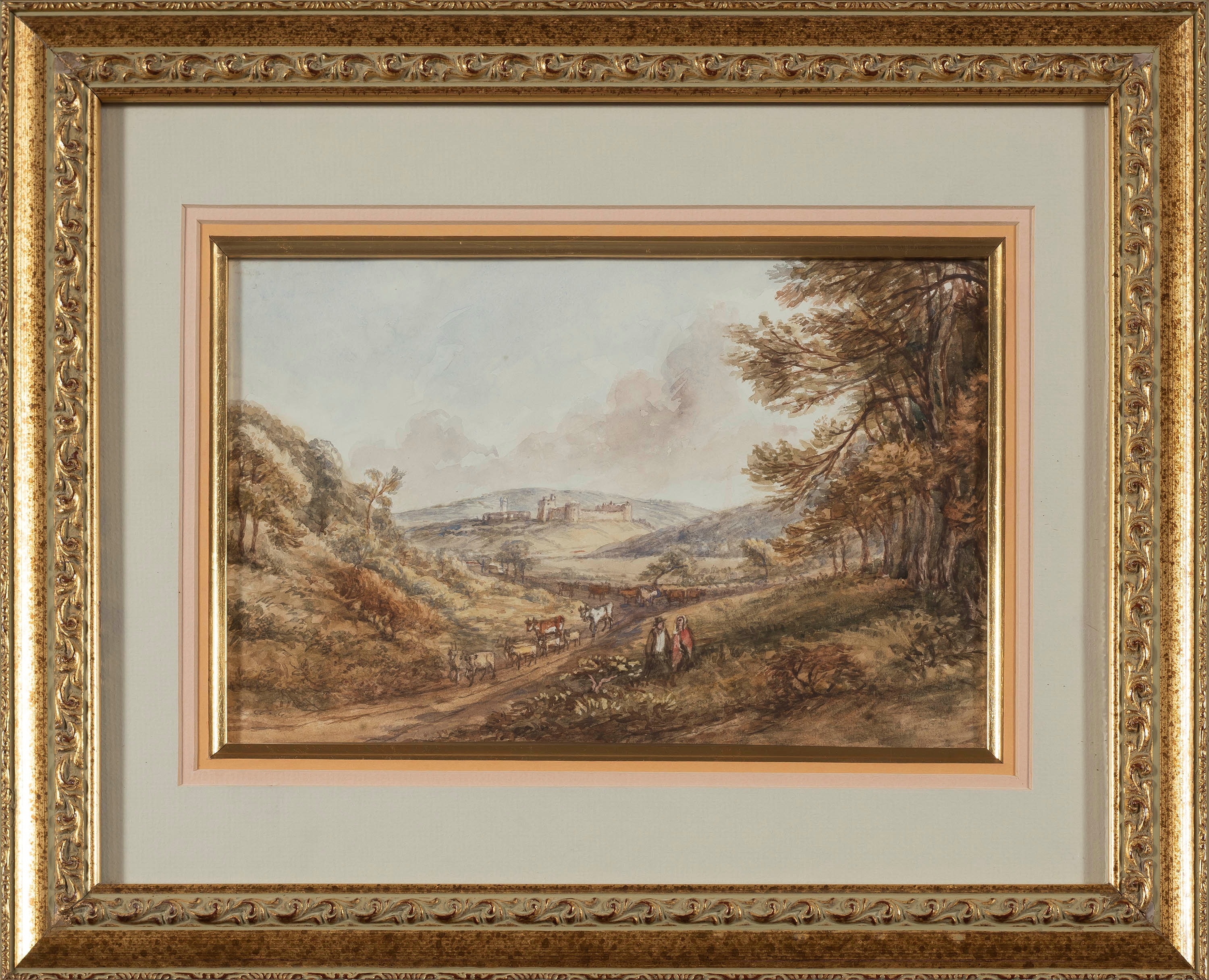 Artwork by Charles Theophilus Hahn, Four views of Jersey, and another, Made of watercolour