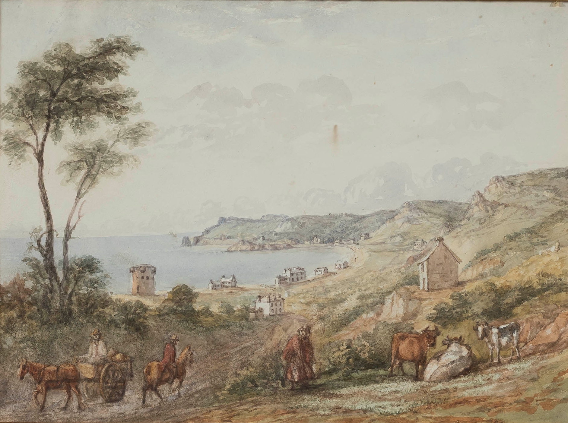 Artwork by Charles Theophilus Hahn, Views of Jersey, Made of watercolour