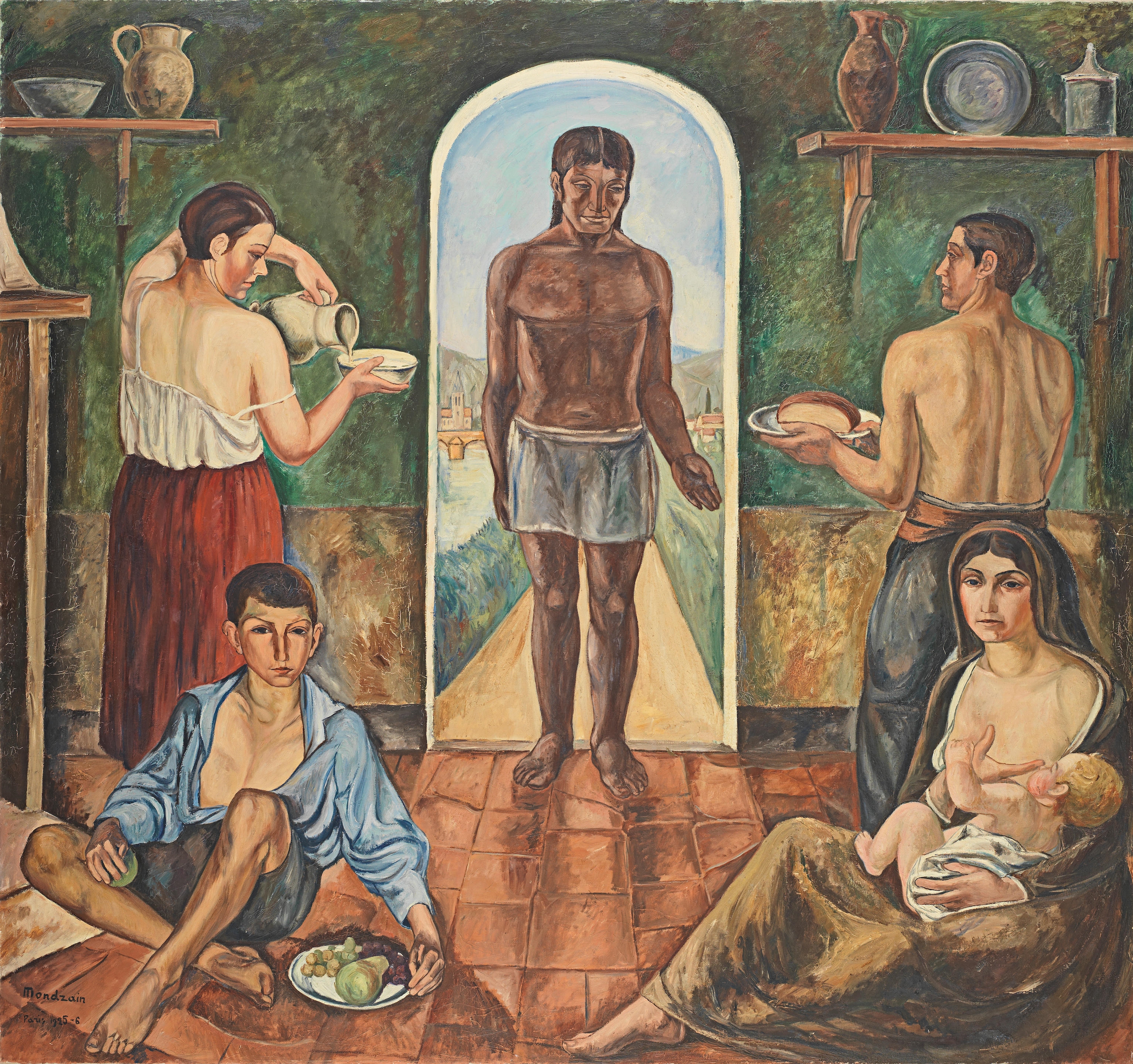 Artwork by Simon Mondzain, L'offrande, Made of oil on canvas