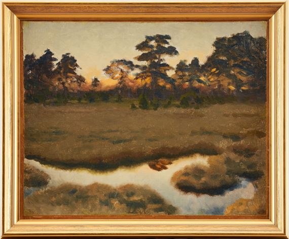 Skymning över landskap by Bruno Liljefors