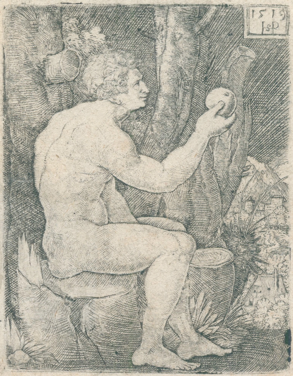Hans Sebald Beham | Adam (1519) | MutualArt