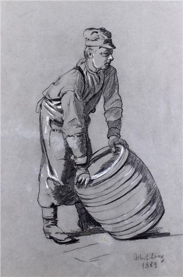 Thirteen works: Figürliche Szene (13) by Albert Lang, 1889