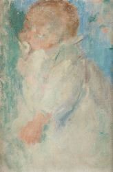 Le bébé endormi. by Hippolyte Daeye